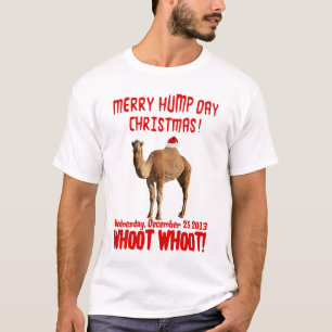 T-shirt alegre do camelo do Natal do dia de