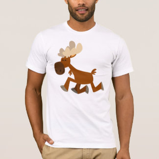 T-shirt alegre dos alces dos desenhos animados