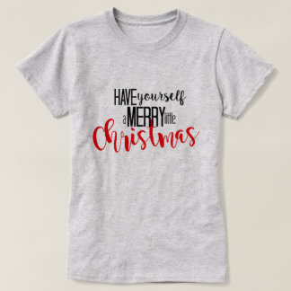 T-shirt alegre pouco Natal