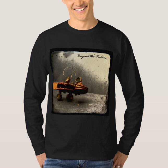 T-shirt Além da luva longa dos violinos (Frente)