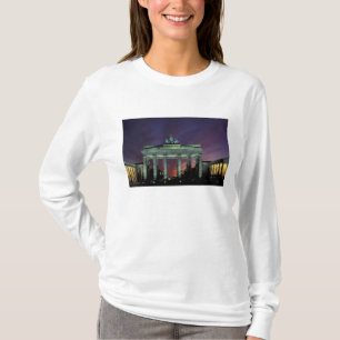 T-shirt Alemanha, Berlim. Portão de Brandemburgo à noite.