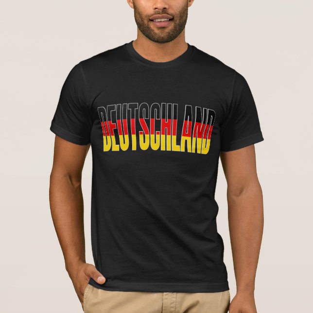 T-shirt alemão da bandeira da alemanha (Frente)
