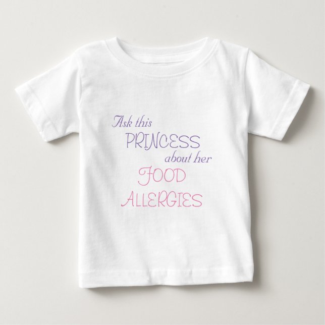 T-shirt Alergias Comidas da Princesa (Frente)