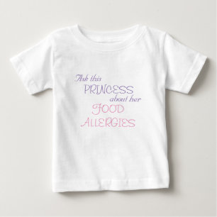 T-shirt Alergias de comida da princesa