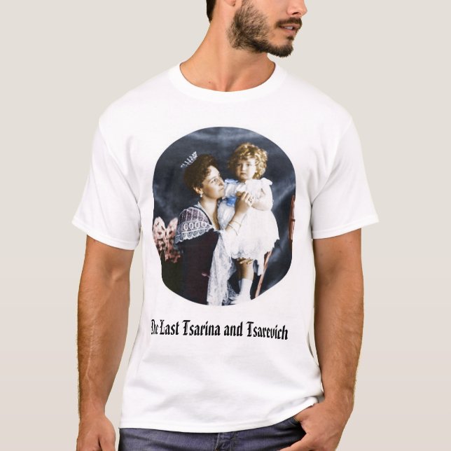 T-shirt Alexandra e Alexei, o último Tsarina e Tsar… (Frente)