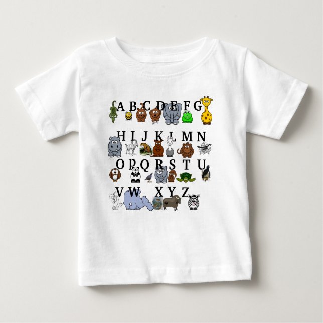 T-shirt Alfabeto animal (Frente)