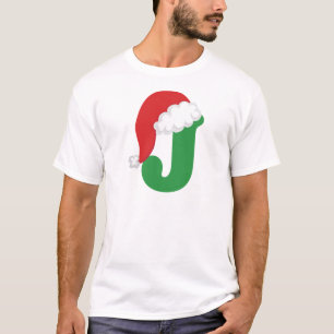 T-shirt Alfabeto da letra J do Natal