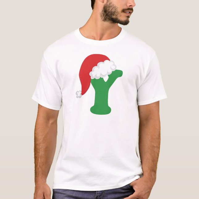 T-shirt Alfabeto da letra Y do Natal (Frente)