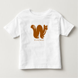 T-shirt Alfabeto do animal selvagem da doninhas