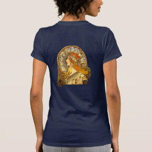 T-shirt Alfonse Mucha Zodiac Art Nouveau Mulher