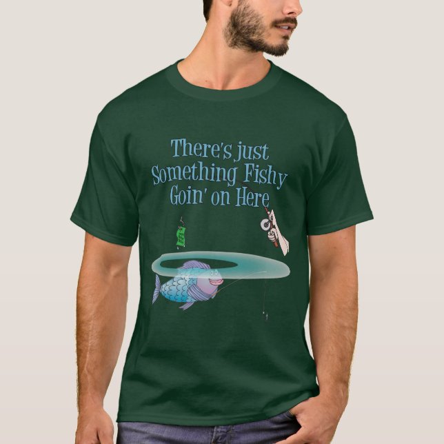 T-shirt Algo Com Pesca A Passar Em Artes De Pesca Engraçad (Frente)
