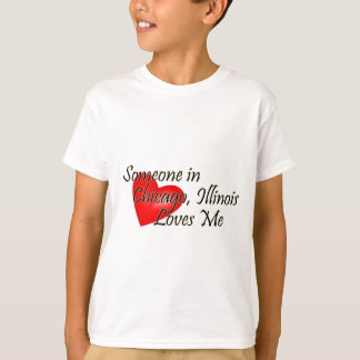 T-shirt Alguém em Chicago ama-me