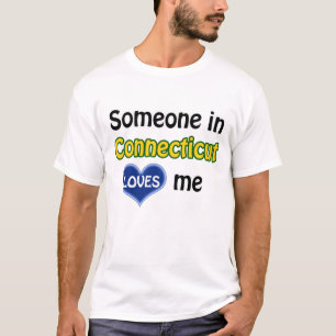 T-shirt Alguém em Connecticut me ama