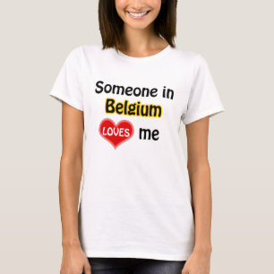 T-shirt Alguém na Bélgica me ama