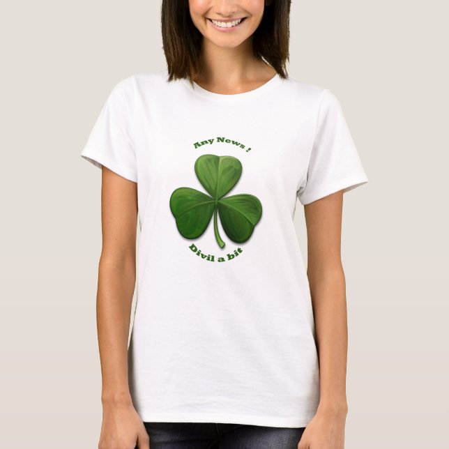 T-shirt Alguma Notícia Diabo Um Pouco. (Frente)