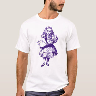 T-shirt Alice e o bebê do porco cobriram o roxo
