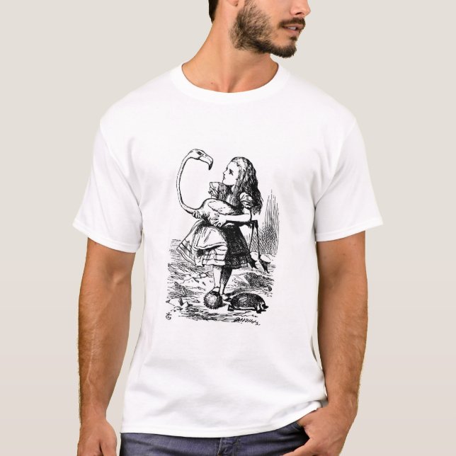 T-shirt Alice joga o Croquet (Frente)
