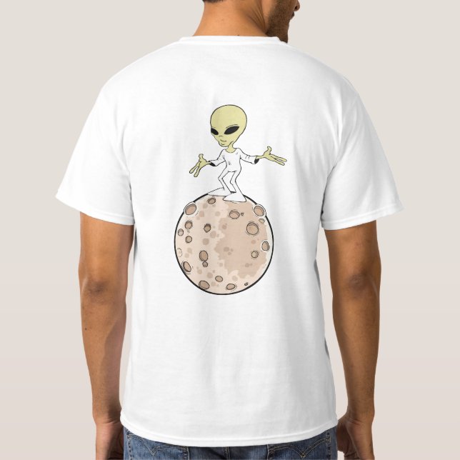 T-shirt “Alien sobre o seu planeta " (Verso)
