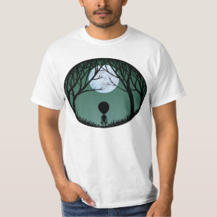 T-shirt Alienígena de homem w. Camisas de Lua
