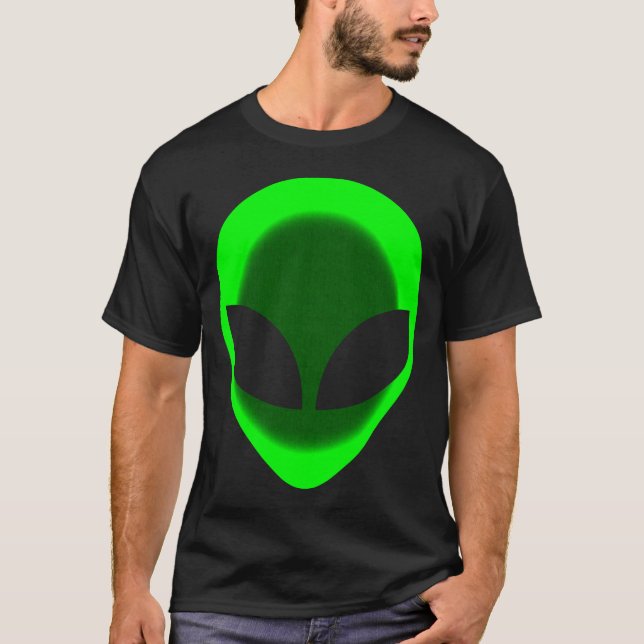 T-shirt Alienígena de néon verde (Frente)