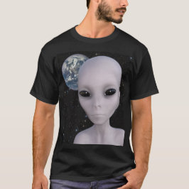 T-shirt Alienígena do Extraterrestrial com terra no fundo