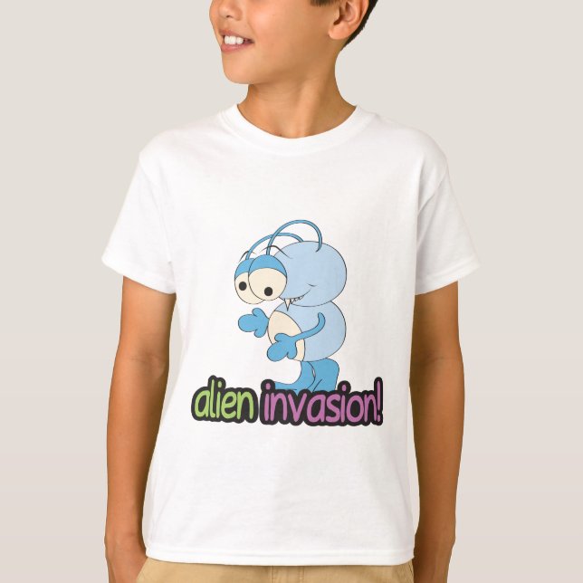 T-shirt Alienígena Invasão de Design 2 (Frente)