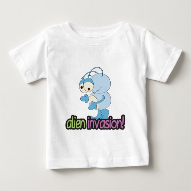 T-shirt Alienígena Invasão de Design 2 (Frente)