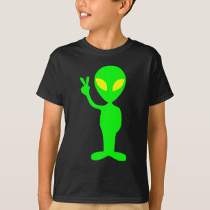 T-SHIRT ALIENÍGENA VERDE PEQUENA