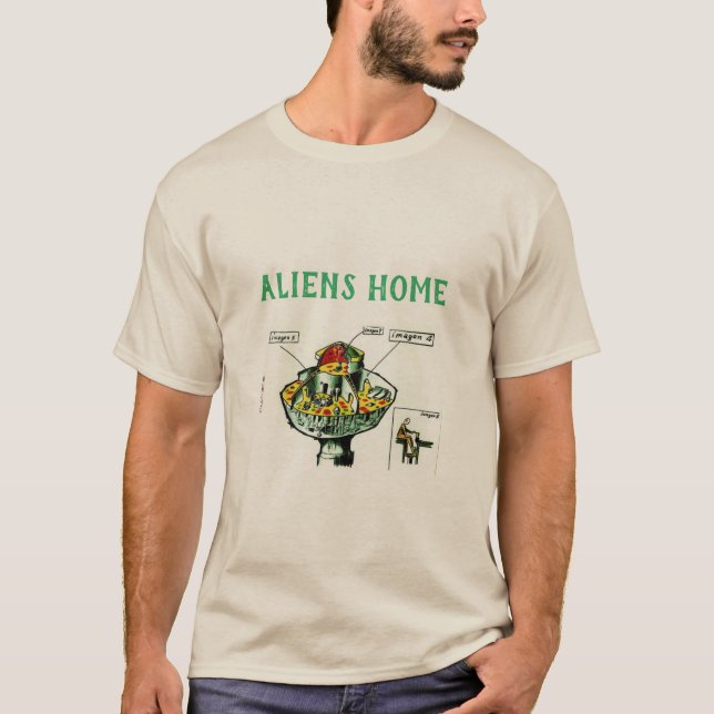 T-shirt aliens home (Frente)