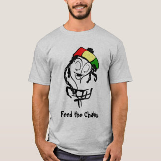 T-shirt Alimente as correntes, cesta de Rasta