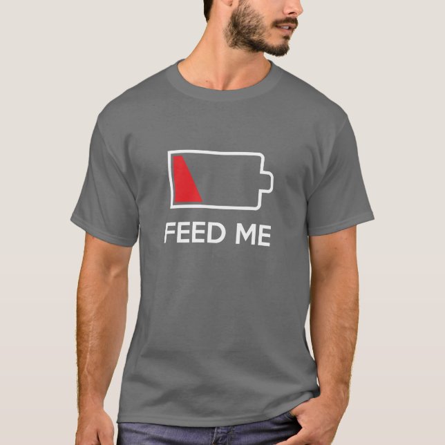 T-shirt Alimente-me a bateria da baixa potência (Frente)