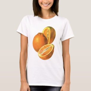 T-shirt Alimentos Antigos, Laranjas Frescas Saudáveis Orgâ