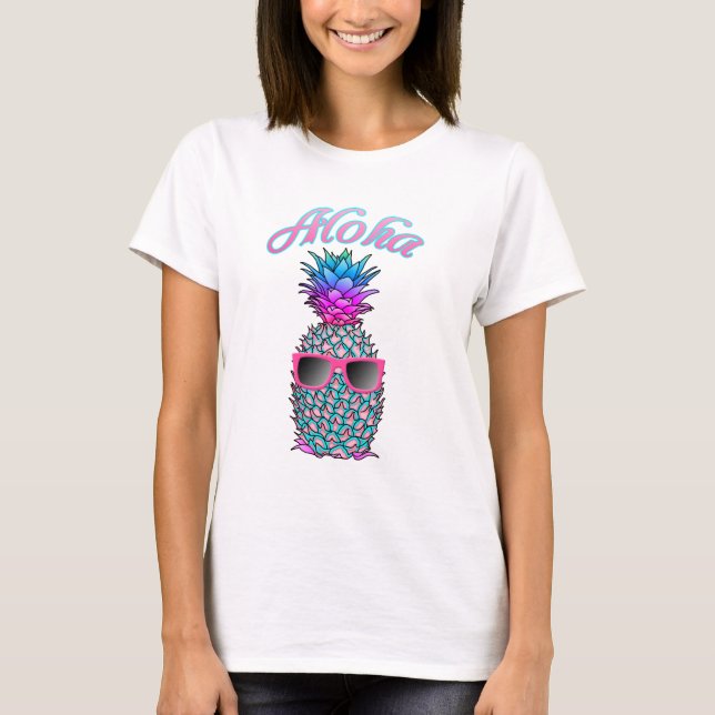 T-shirt Aloha Havaiana Colorida (Frente)