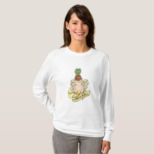 T-shirt Aloha menina com abacaxi
