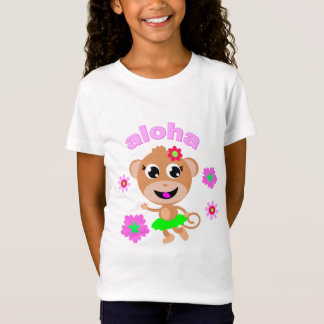T-shirt aloha T da tela do macaco
