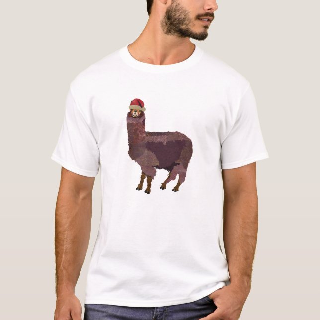 T-shirt Alpaca do Natal (Frente)