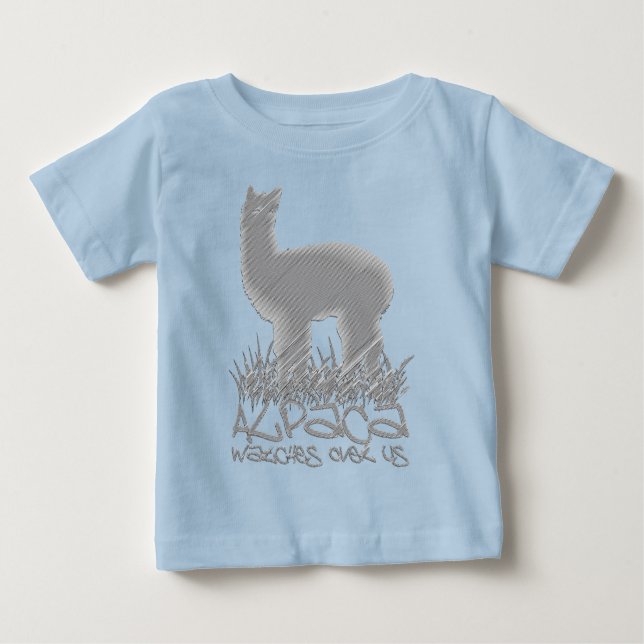 T-shirt Alpaca olha sobre nós (Frente)