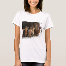 T-Shirt - Alpacas na neve