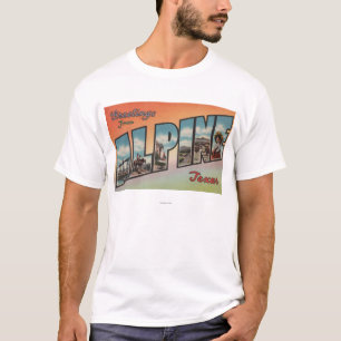 T-shirt Alpino, letra ScenesAlpine de TexasLarge, TX