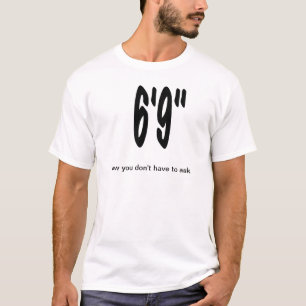 T-shirt alto 6' 9" da pessoa