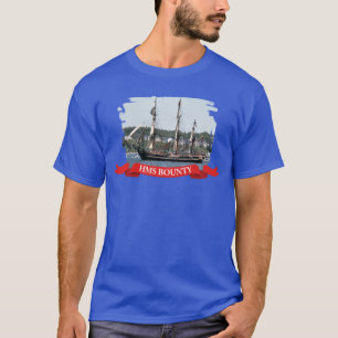 T-shirt alto da foto do navio da recompensa do HMS