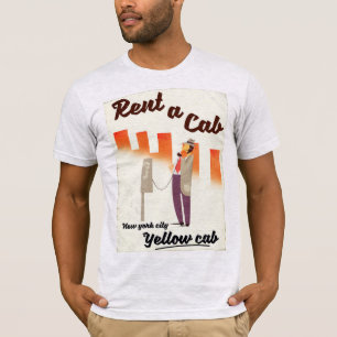 T-shirt Alugue um Táxi! Cartaz do táxi amarelo de NYC