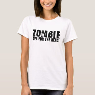 T-shirt Alvo do zombi para a cabeça