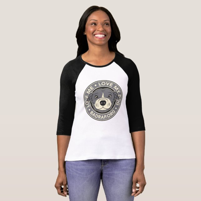 T-shirt Ama-Me Meu Cão Jersey (Frente Completa)