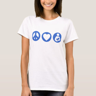 T-shirt Amamentação do amor da paz