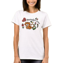 T-Shirt Amante De Café De Gato Bonito