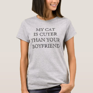 T-shirt Amante de Gato Divertido Citação Humorística