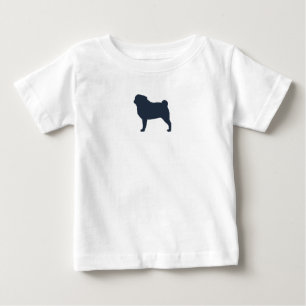 T-shirt Amante legal do Pug da silhueta   do cão do Pug