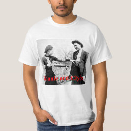 T-shirt Amantes cruzados estrela Bonnie e de Clyde ou que
