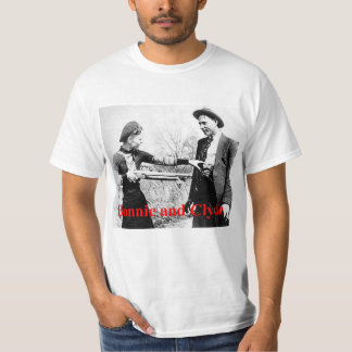 T-shirt Amantes cruzados estrela Bonnie e de Clyde ou que